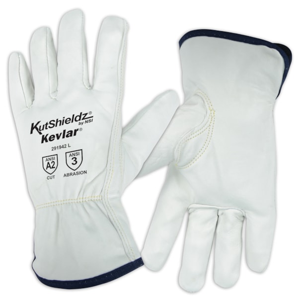 Kevlar® Lined Goatskin Leather Level A2 Cut Resistant Driver's Gloves