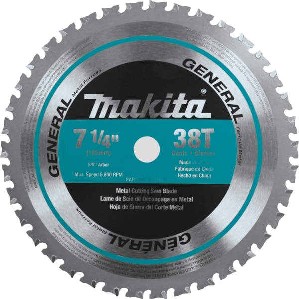7 1/4" 38T 5/8" Arbor Carbide-Tipped Ferrous Metal Saw Blade