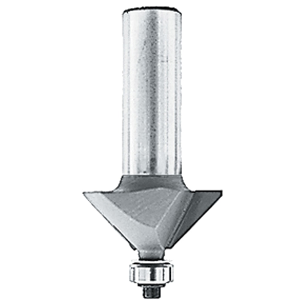 45° Chamfer, 5/8" Length, 2-Flute, 1/2" Shank Carbide Tipped Router Bit