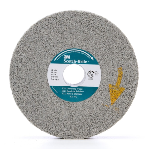 EXL Deburring Convolute Wheel, 6 in x 1/2 in x 1 in 8S FIN, 4 per case