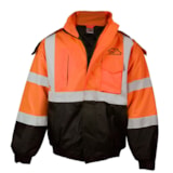 Class 3 Reflective Hi-Vis Economy Traffic Safety Bomber Jacket, Custom Product Add Your Logo thumbnail 3
