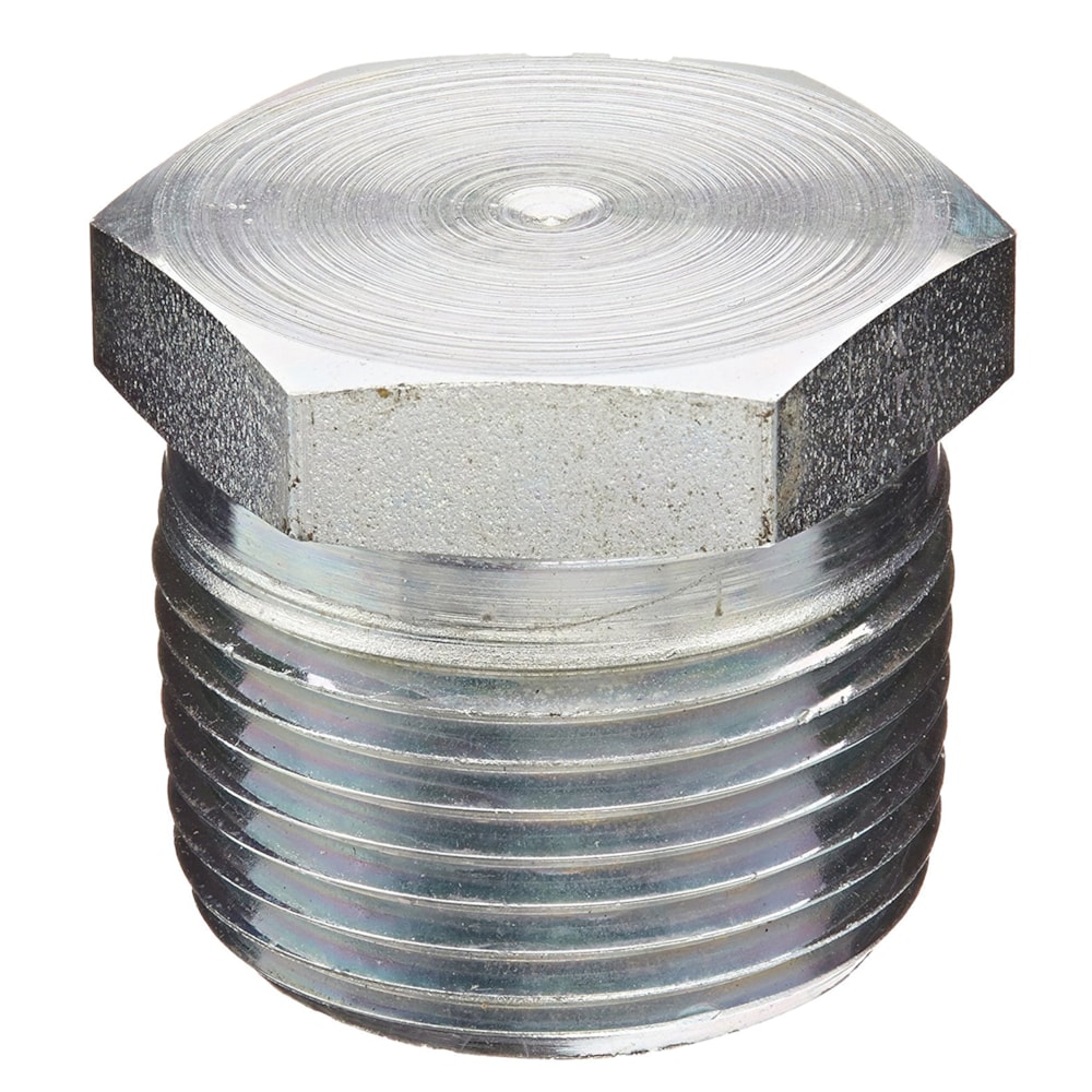 Zinc Plated Merchant Steel Hex Head Plug Threaded Pipe Fitting