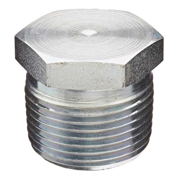 Zinc Plated Merchant Steel Hex Head Plug Threaded Pipe Fitting