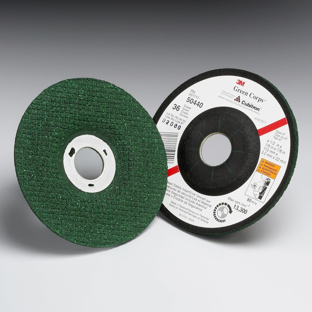 Green Corps™ Flexible Grinding Wheel, 4-1/2 in x 1/8 in x 7/8 in 36, 20 per inner 40 per case