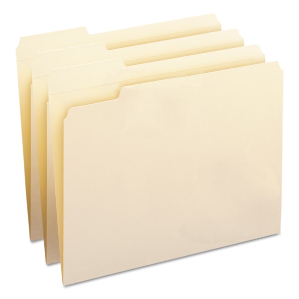 1/3-Cut Tab Left Position Letter Size Manila File Folder 100/Box