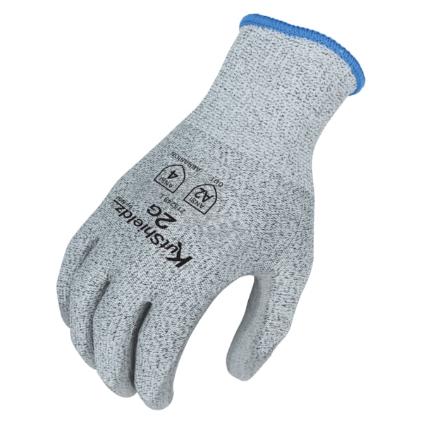 Polyurethane Palm Coated HPPE Level A2 Cut Resistant Gloves
