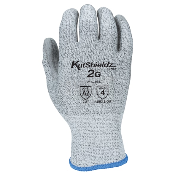 Polyurethane Palm Coated HPPE Level A2 Cut Resistant Gloves