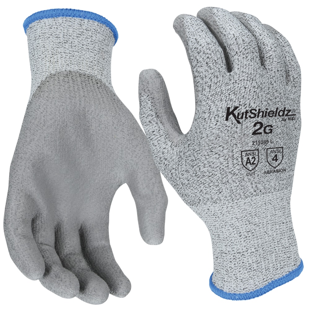 Polyurethane Palm Coated HPPE Level A2 Cut Resistant Gloves
