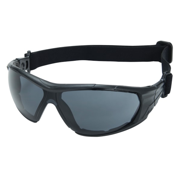 Foam Lined Gray Anti-Fog Lens Safety Glasses