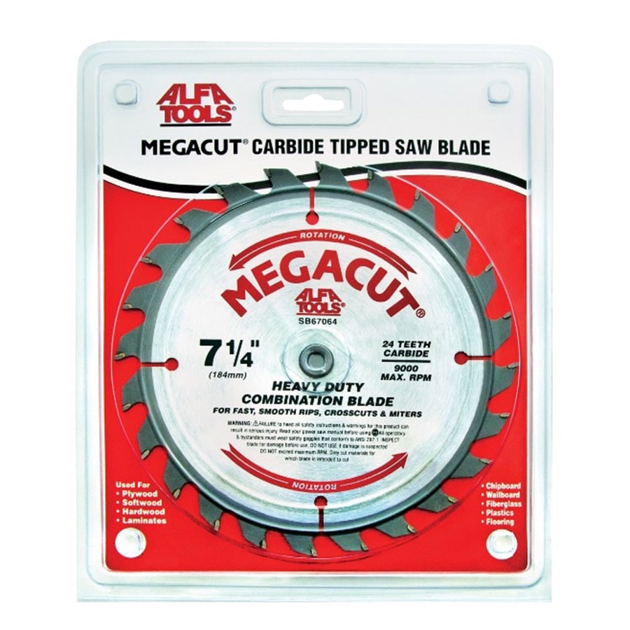 7-1/4" Heavy Duty Carbide Tipped Circular Saw Blade
