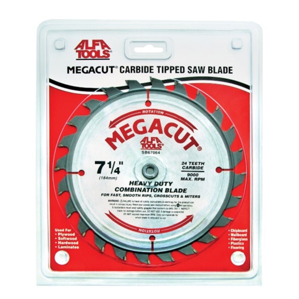 7-1/4" Heavy Duty Carbide Tipped Circular Saw Blade