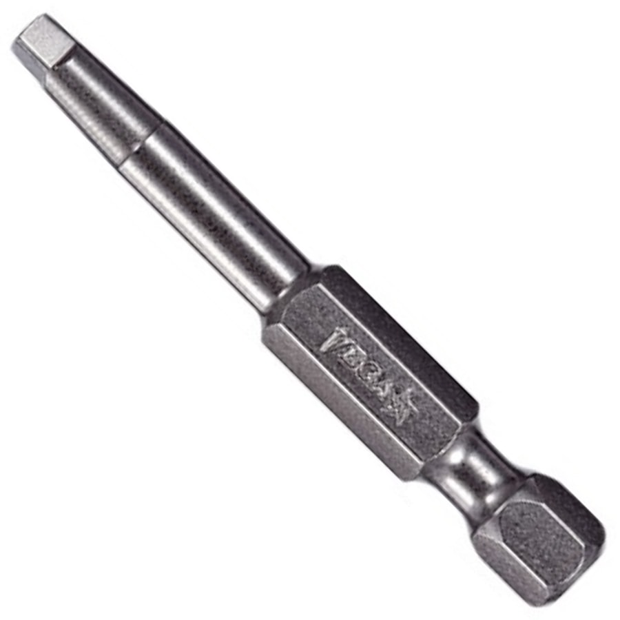 6" Square Power Bit, #2 Tip, Gunmetal Grey Finish