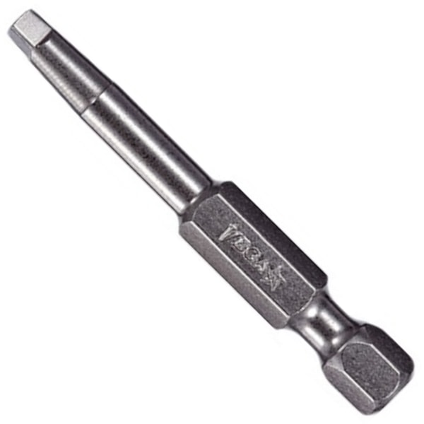 6" Square Power Bit, #2 Tip, Gunmetal Grey Finish