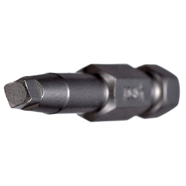6" Square Power Bit, #2 Tip, Gunmetal Grey Finish