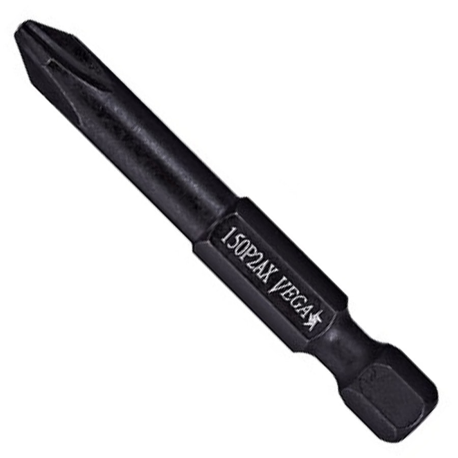6" Extra Hard Phillips Power Bit, #2 Tip, Manganese Phosphate Finish