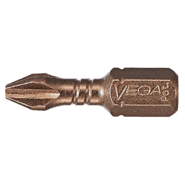 Impactech® 1" Phillips Insert Bit, #2 Tip, Gunmetal Bronze Finish