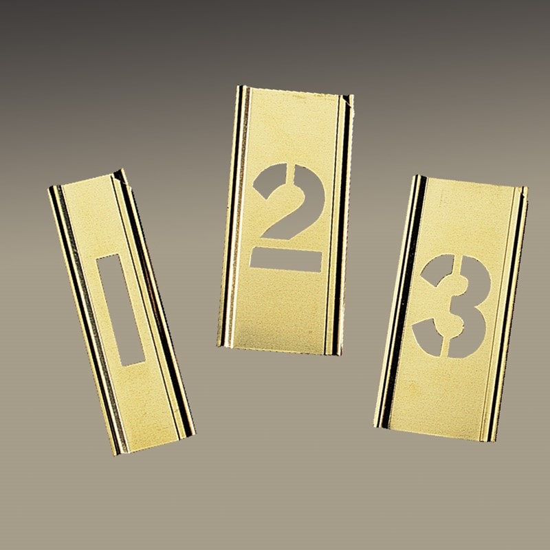1 1/2" Brass Interlocking Number Stencil Set