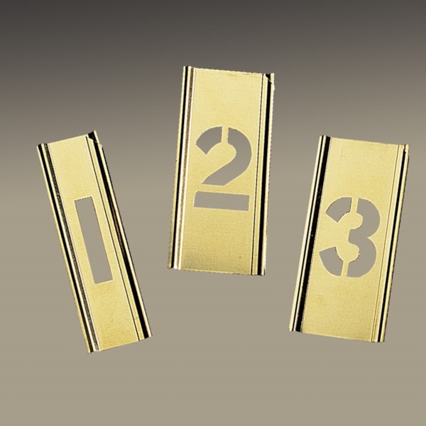 1 1/2" Brass Interlocking Number Stencil Set