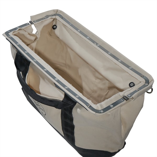 20" Canvas Tool Bag with Leather Bottom
