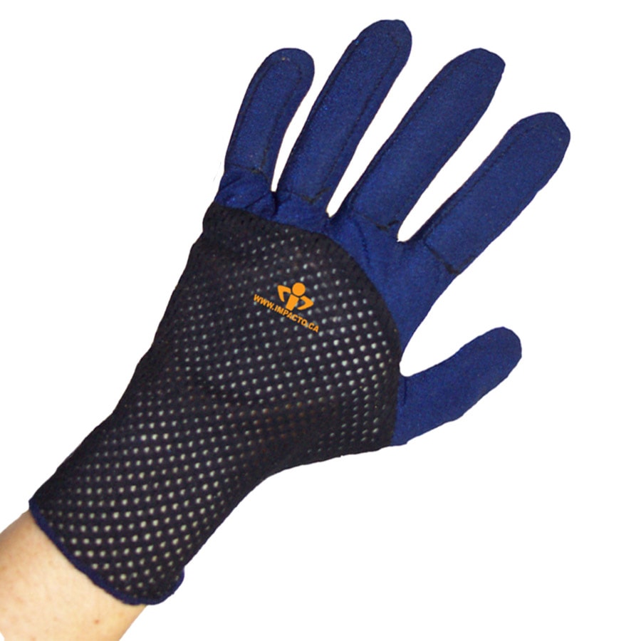 Left Hand Full Finger Polycotton Glove Liner with Nylon Mesh Back