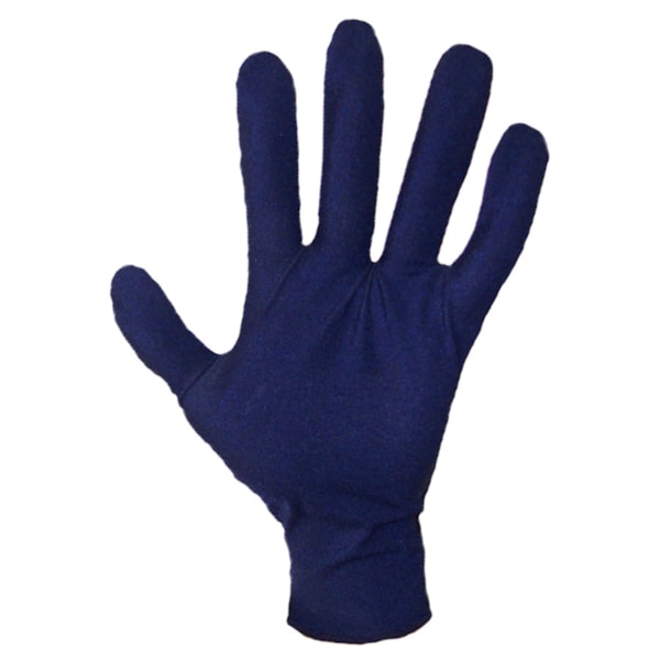 Left Hand Full Finger Polycotton Glove Liner with Nylon Mesh Back
