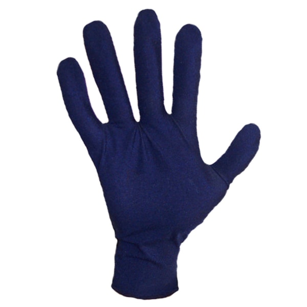 Right Hand Full Finger Polycotton Glove Liner with Nylon Mesh Back