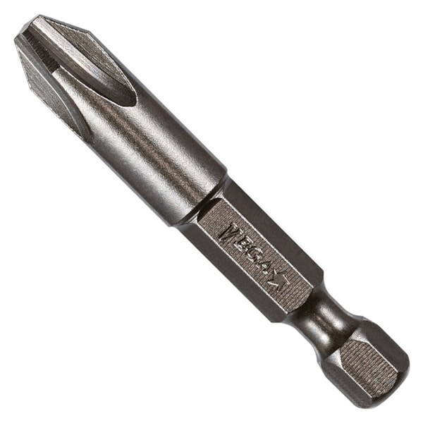 6" Bull Nose Phillips Power Bit, #3 Tip, Gunmetal Grey Finish