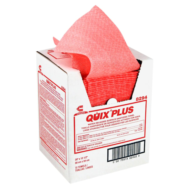 Quix® Pretreated Disinfecting Towels, 72/Case