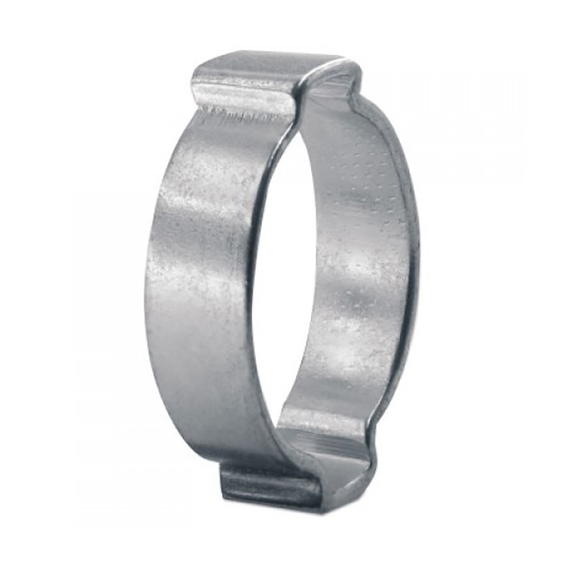 3/4" OD Zinc-Plated Steel 2-Ear Crimp Clamp 100/Bag