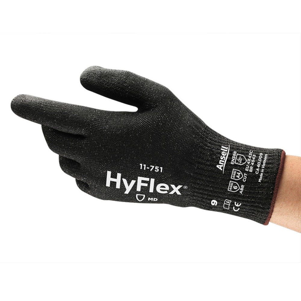 HyFlex® 11-751 Polyurethane Coated Gloves Cut Level A4 Abrasion Level 6