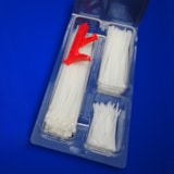Specialty Pack Zip Ties, Natural, 4", 7", 11" Tension Tool, 401 Pieces thumbnail 1
