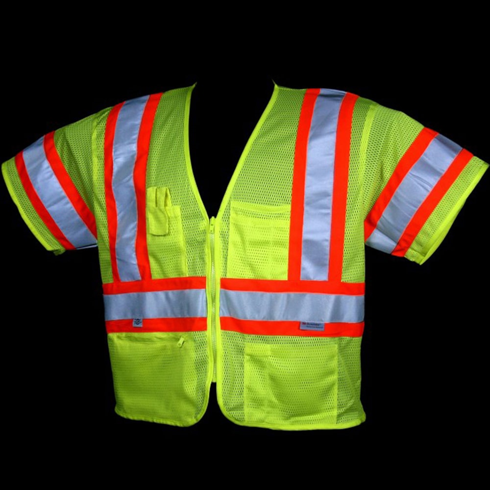 Class 3 Hi Vis Lime Mesh Safety Vest