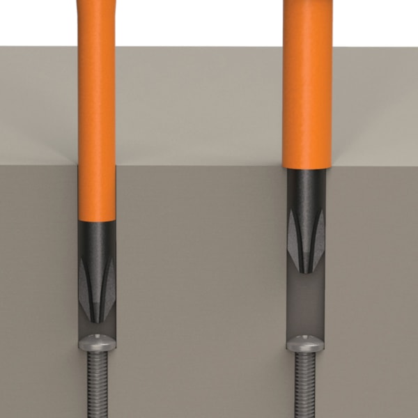 Slim-Tip Insulated Screwdriver Set, Phillips and Cabinet Tips, 2-Piece