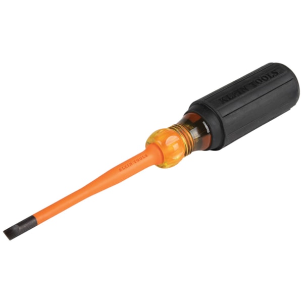 1/4" (6 mm) Cabinet Tip, Slim-Tip Insulated Screwdriver, 4" Shank