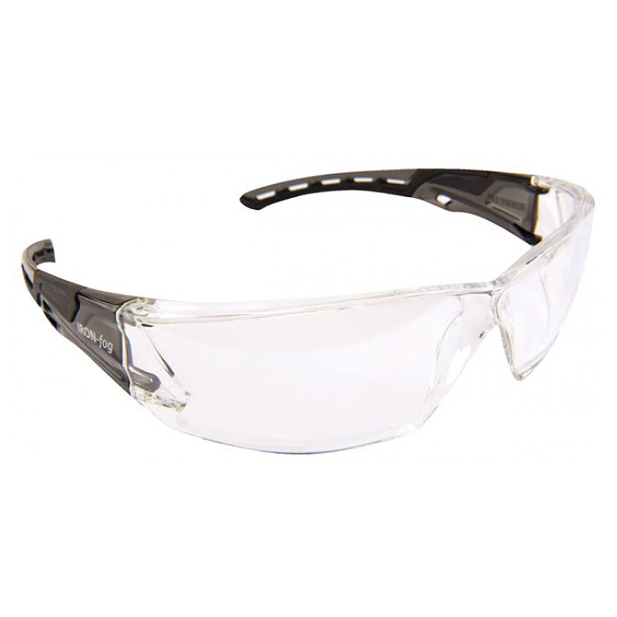 Clear Lens, Black Frame Defogger Safety Glasses