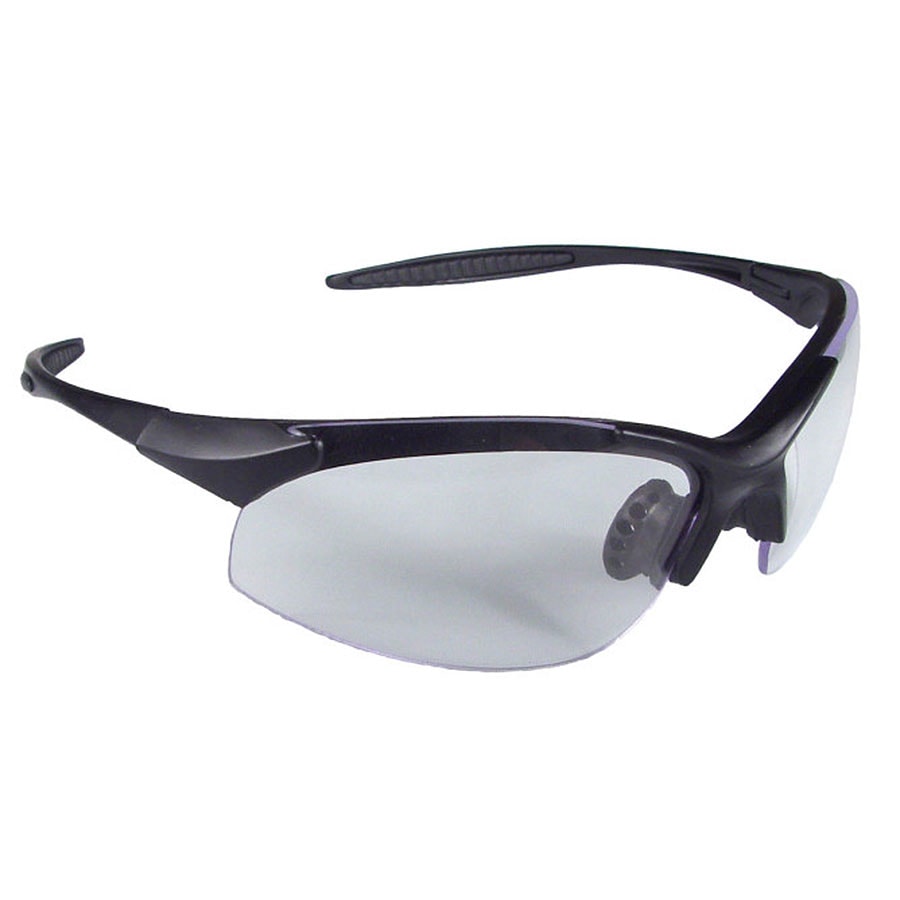 Rad-Infinity™ Silver Mirror Lens, Black Frame Safety Glasses