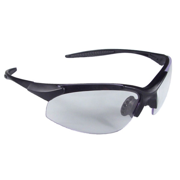 Rad-Infinity™ Silver Mirror Lens, Black Frame Safety Glasses