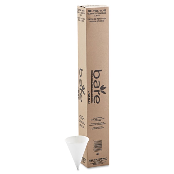 4 oz Cone Water Paper Cups 200/Bag, 25 Bags/Case