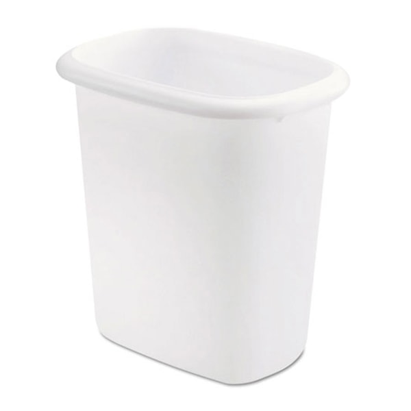 6 Qt Oval Plastic Vanity Wastebasket