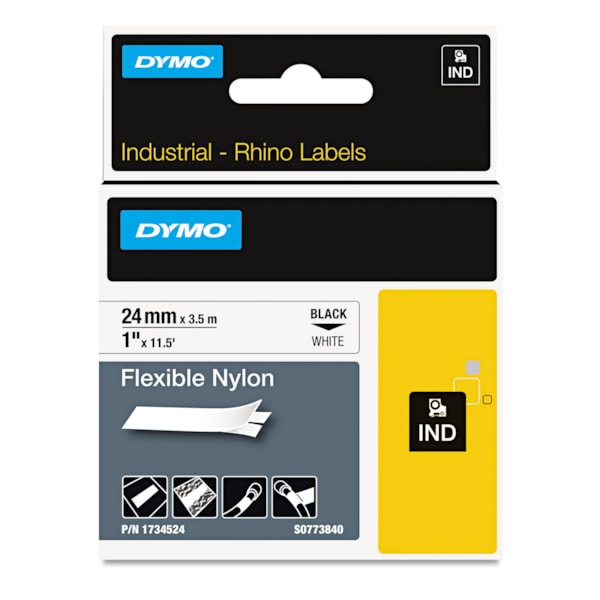 1" x 11.5 ft Rhino Flexible Nylon Industrial Label Tape