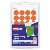 3/4" Printable Removable Orange Color-Coding Labels, 42 Sheets/Pack thumbnail 1