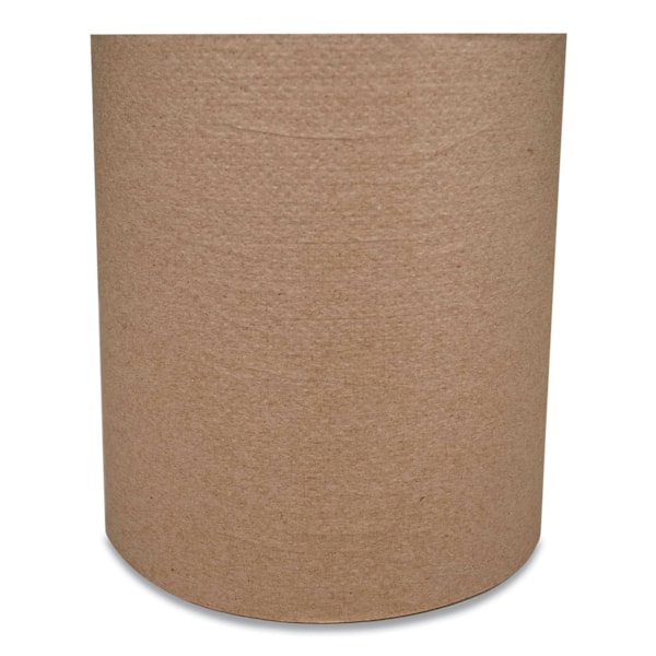 8" x 800' Morsoft Brown Hard Roll Paper Towels