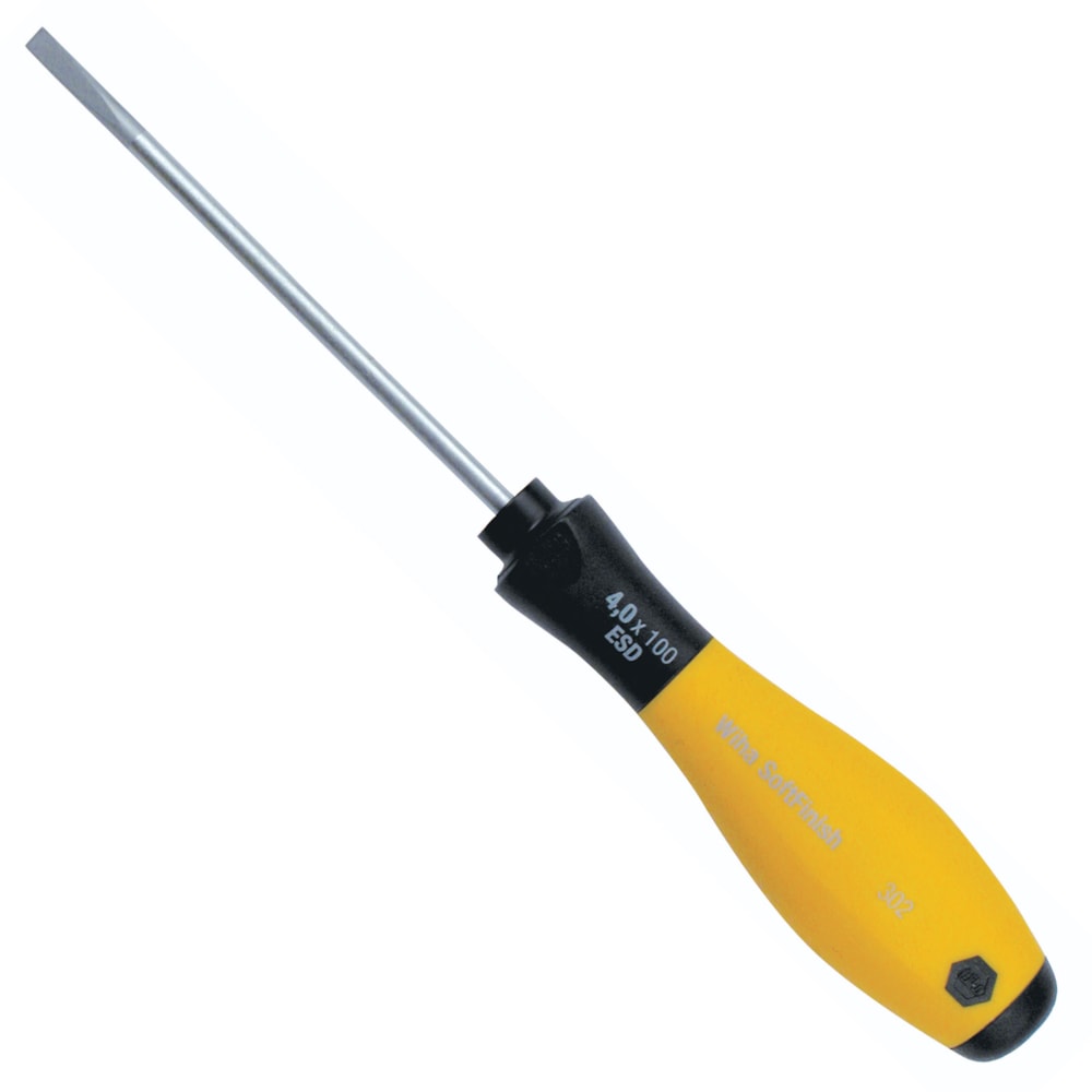 ESD Safe SoftFinish® Cushion Grip Slotted Screwdriver 3.0mm x 100mm