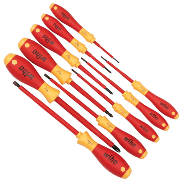 10-Piece Insulated Cushion Grip Slotted Screwdriver