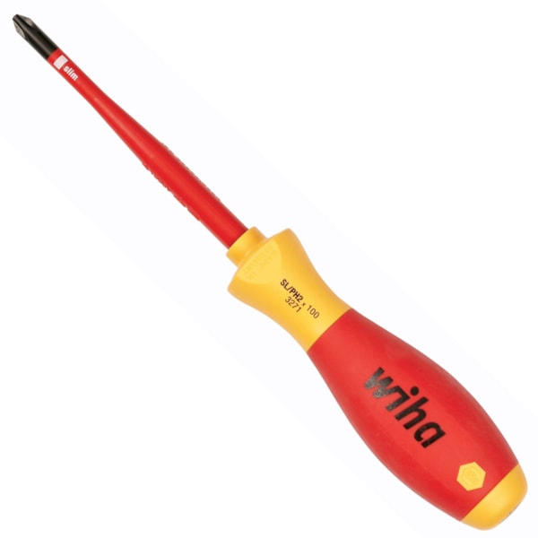 Insulated SlimLine Xeno Screwdriver With SoftFinish® Cushion Grip #1 x 80
