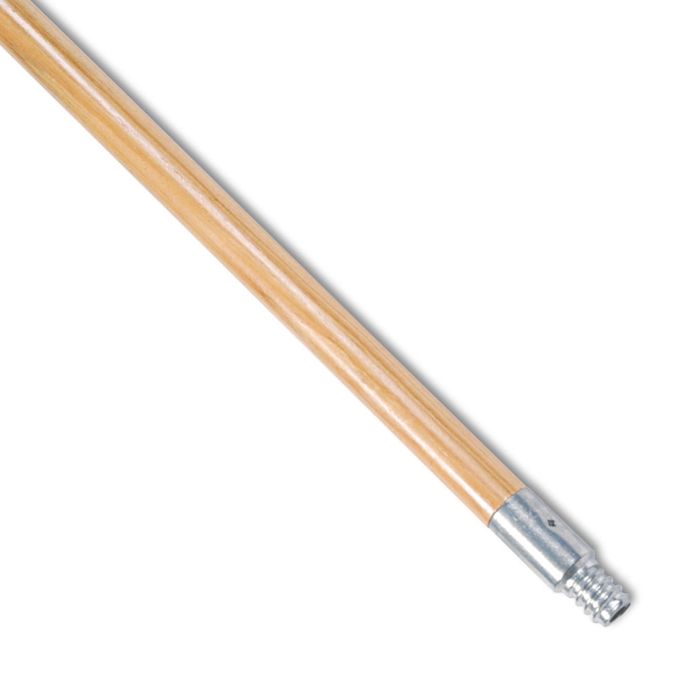 60" Metal Tip Threaded Hardwood Broom Handle