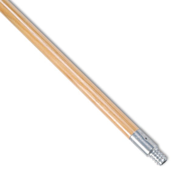 60" Metal Tip Threaded Hardwood Broom Handle