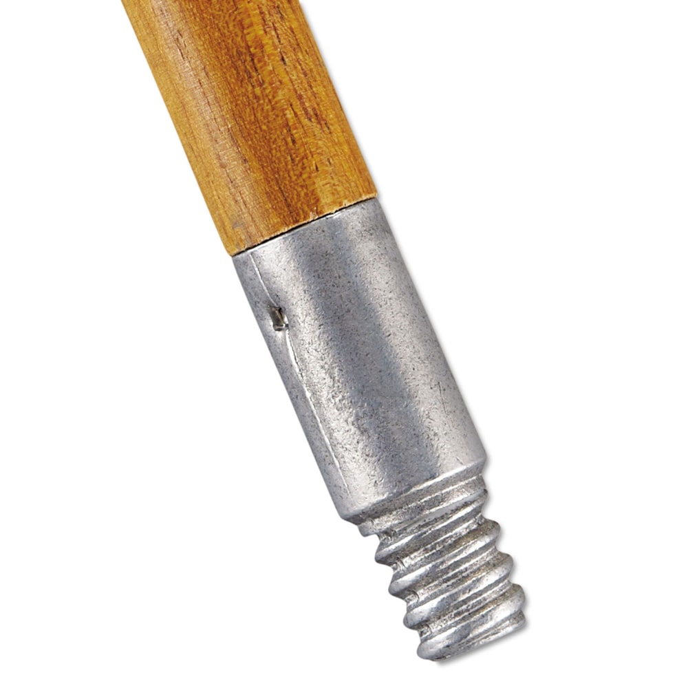 60" Lacquered Threaded-Tip Wooden Broom Handle