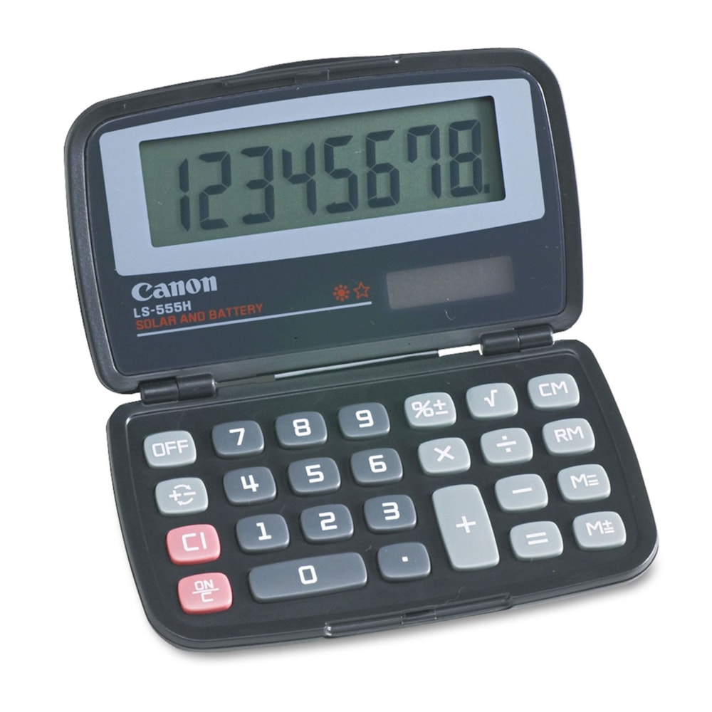 Handheld Foldable Pocket Calculator, 8-Digit LCD