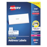 Easy Peel 1" x 2.63" White Address Labels 3000/Box thumbnail 1
